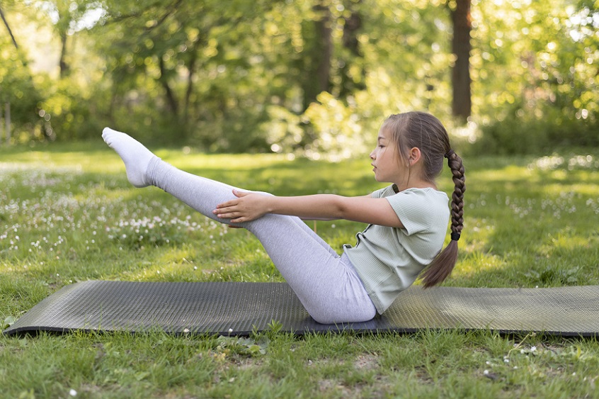 boat pose for kids