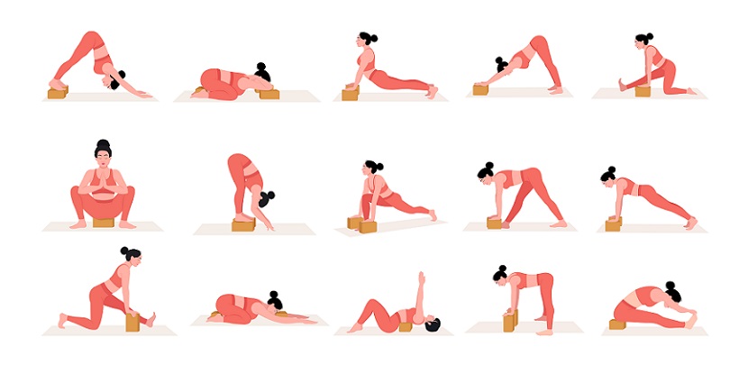 poses to do with cork yoga blocks