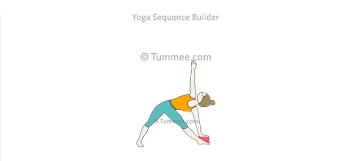 stretching with yoga blocks triangle