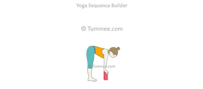 forward bend with yoga block