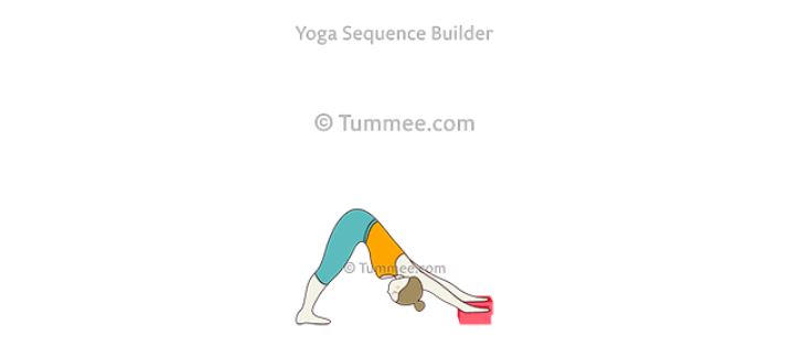 downward dog with yoga block