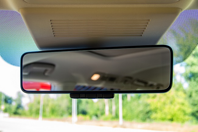 essential oil car diffuser on rear view mirror