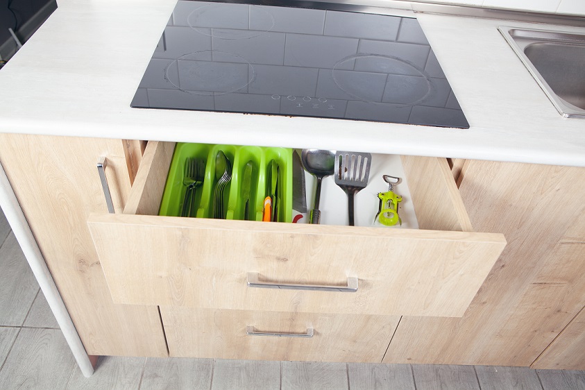 large drawer with organizer or divider