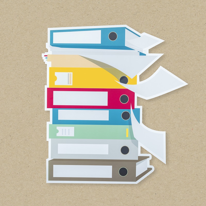 organizing paper on your office or work desk