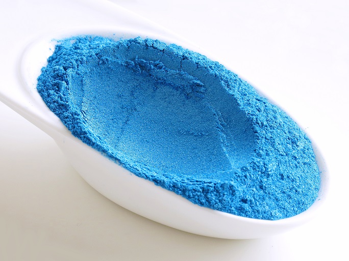 blue mica powder