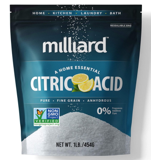 citric acid in bath bombs