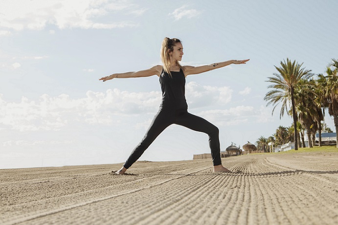 beach yoga